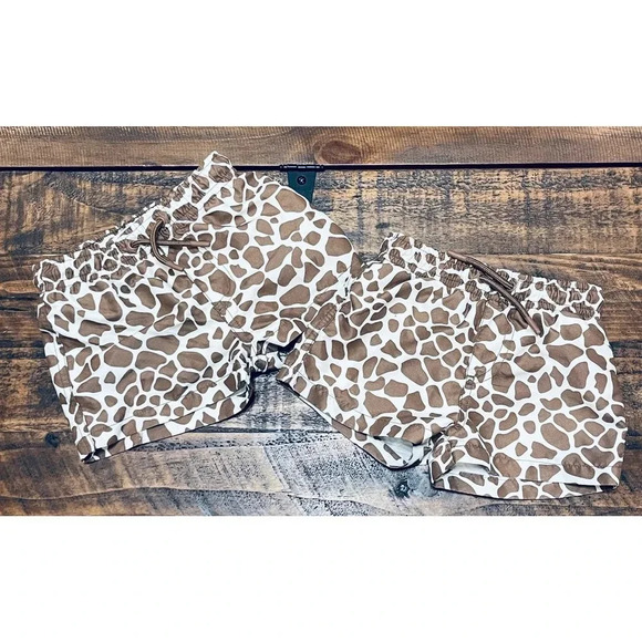 Zara 2T Giraffe Animal Print Swim Suit Shorts Tie SOLD SEPARATELY - Picture 2 of 4